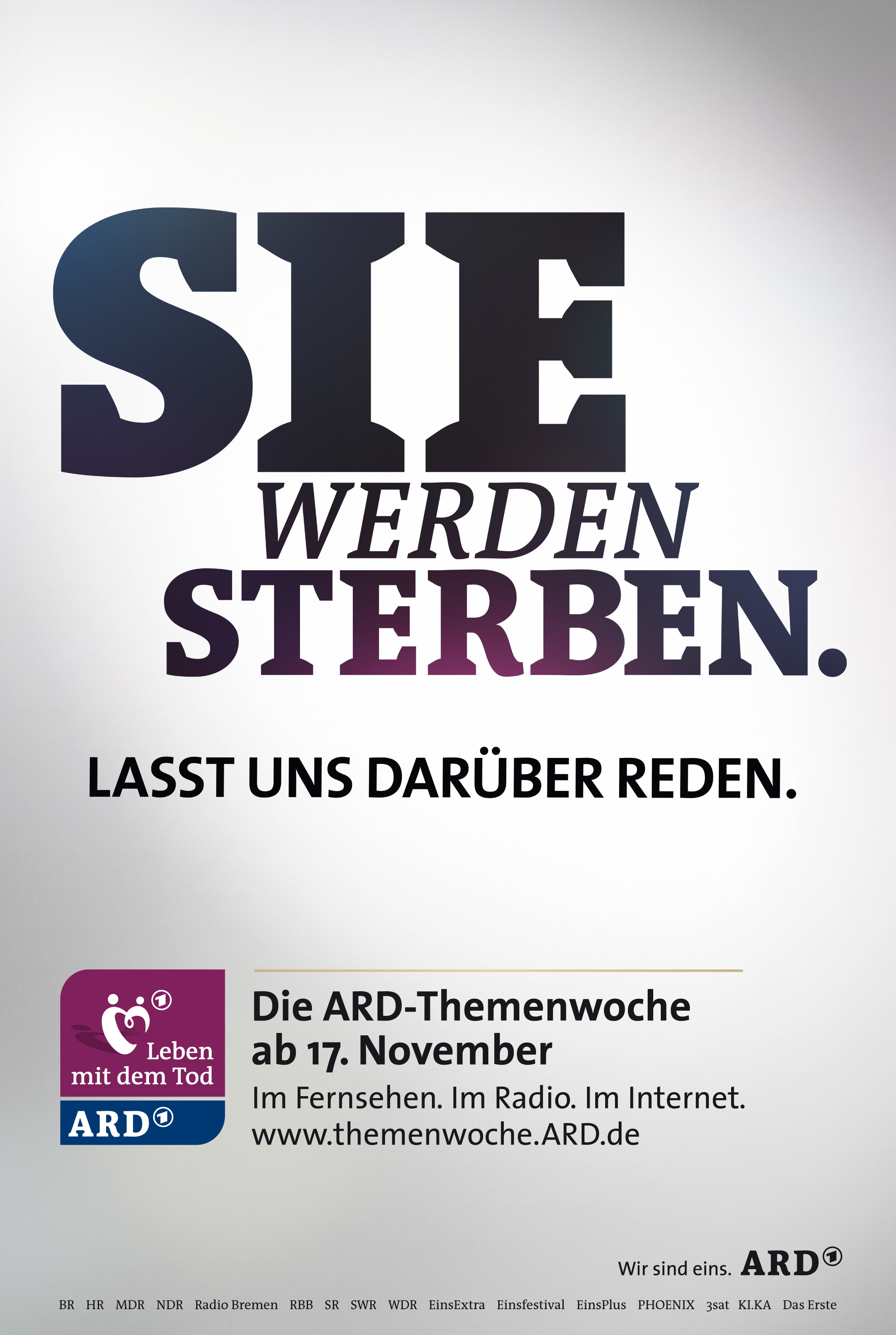 "Sie werden sterben" - Ein Plakat der ARD-Kampagne